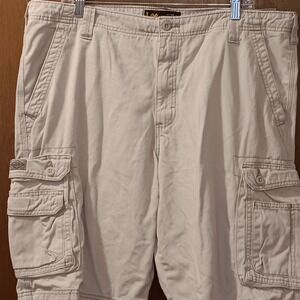 Lee Mens Beige Cargo Shorts Casual‎ Workwear Everyday Utility Outdoors